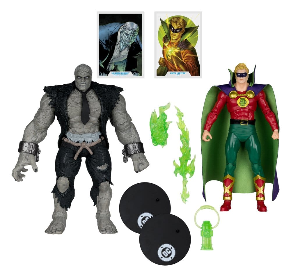 DC Multiverse AF: Solomon Grundy vs. Green Lantern 2er Set 18cm Actionfigur, Golem, Batman Gegner, Superhelden Figur, Zombiemonster