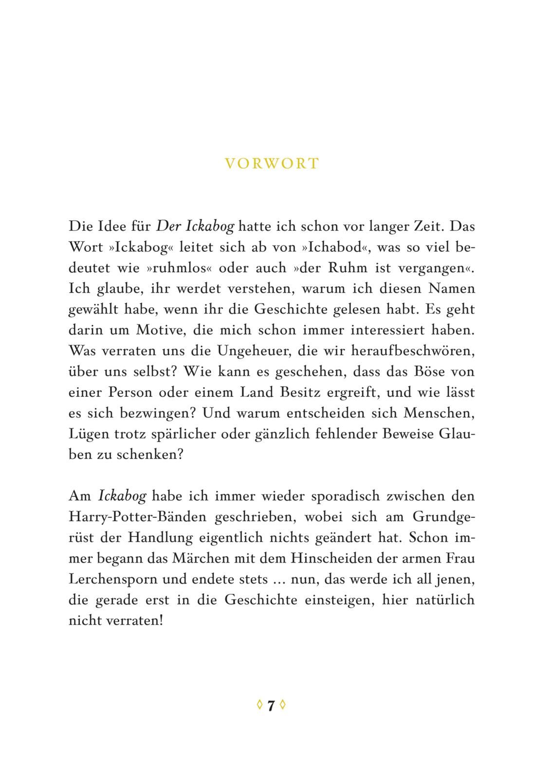 Ickabog text, Buchseite, Seitenbeschreibung, Deutsch, seitennummer