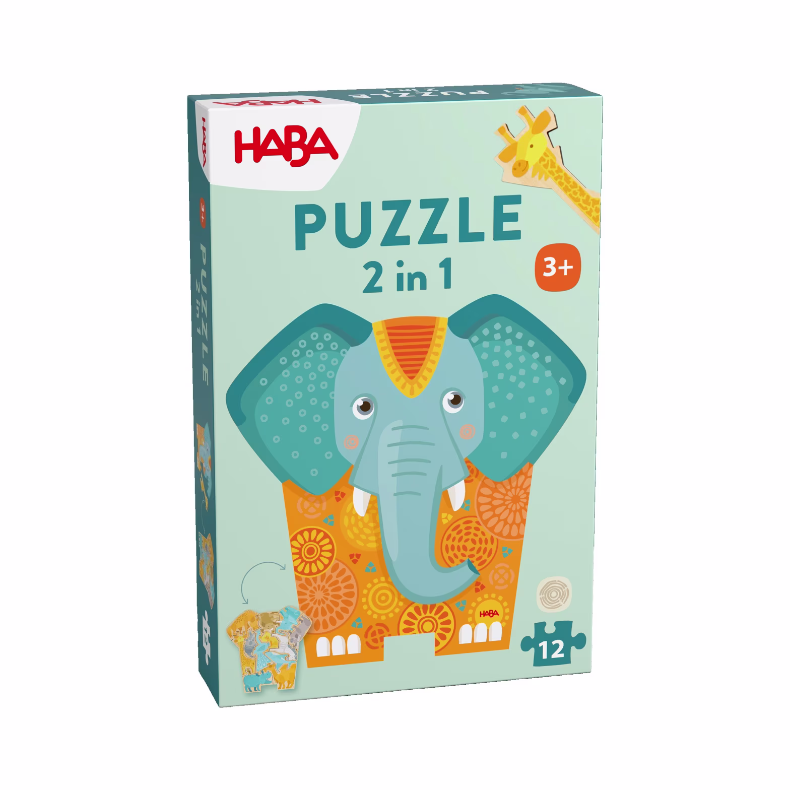 Puzzle 2in1 - Elefant