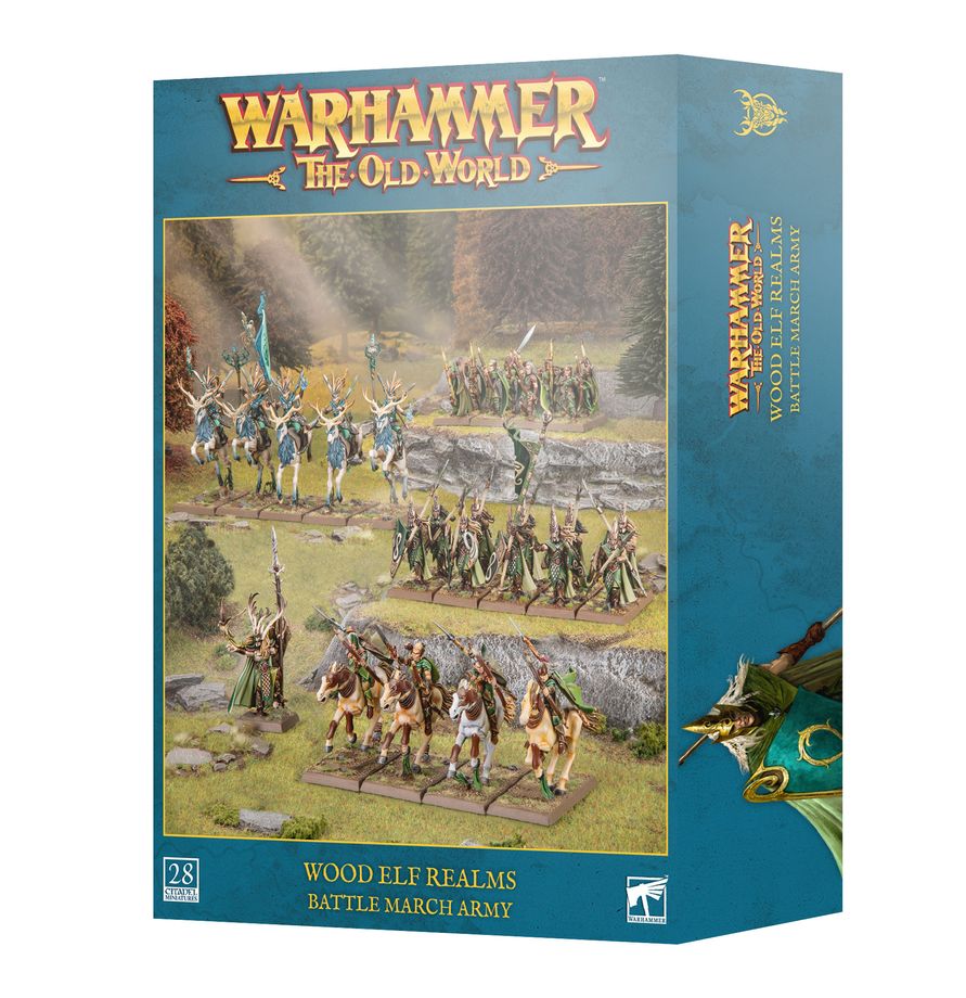 miniatures, tabletop, battle army, wood elf, marching