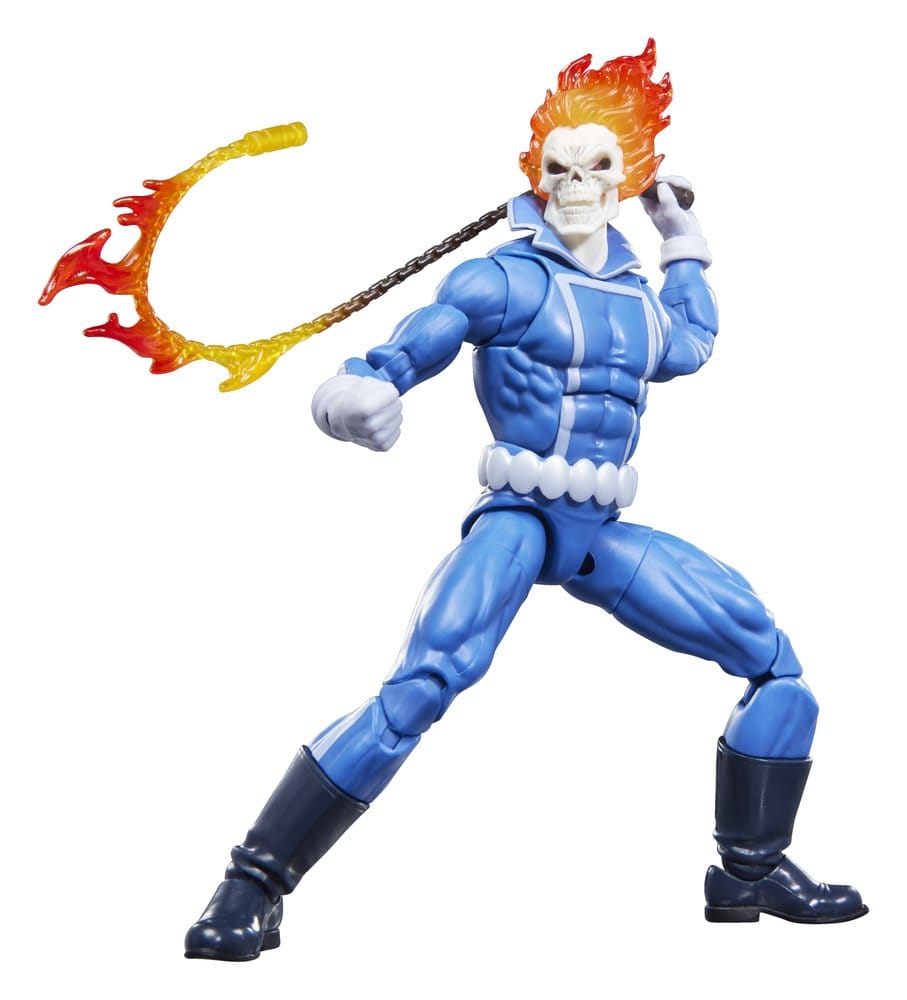 Marvel Legends AF: Ghost Rider Johnny Blaze mit Bike 15cm Actionfigur, Kämpfer, Flammenschweif, Beinplatten, Kernfigur