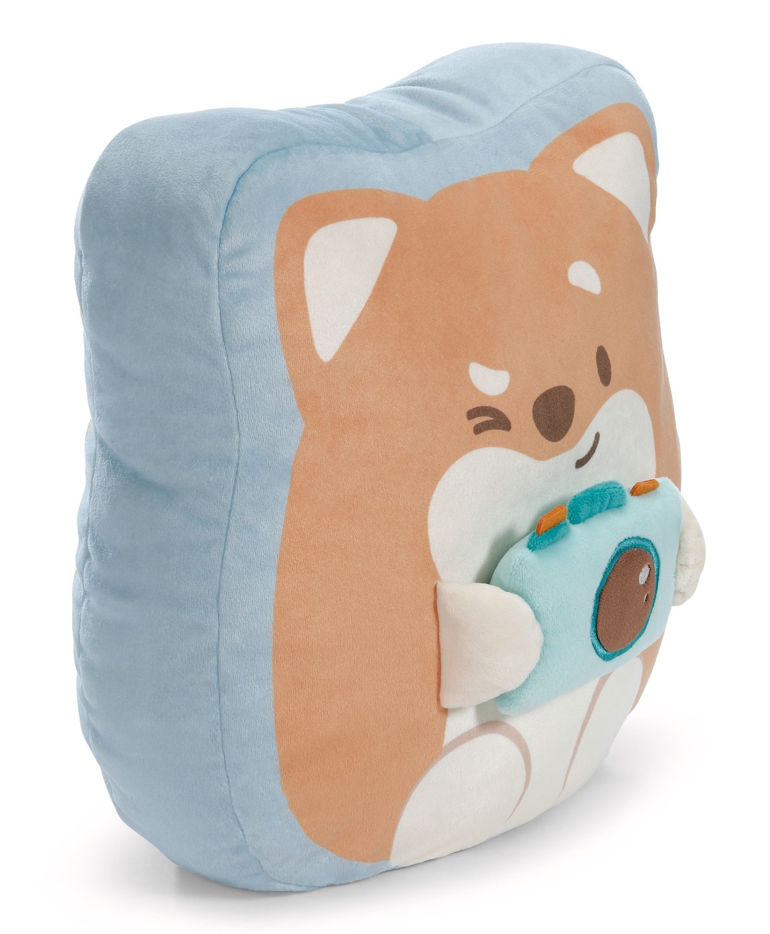 MyMochi: Plüsch Kissen Hund Hiro mit Kamera 35cm MyMochi: Plüsch Kissen Hund Hiro mit Kamera 35cm