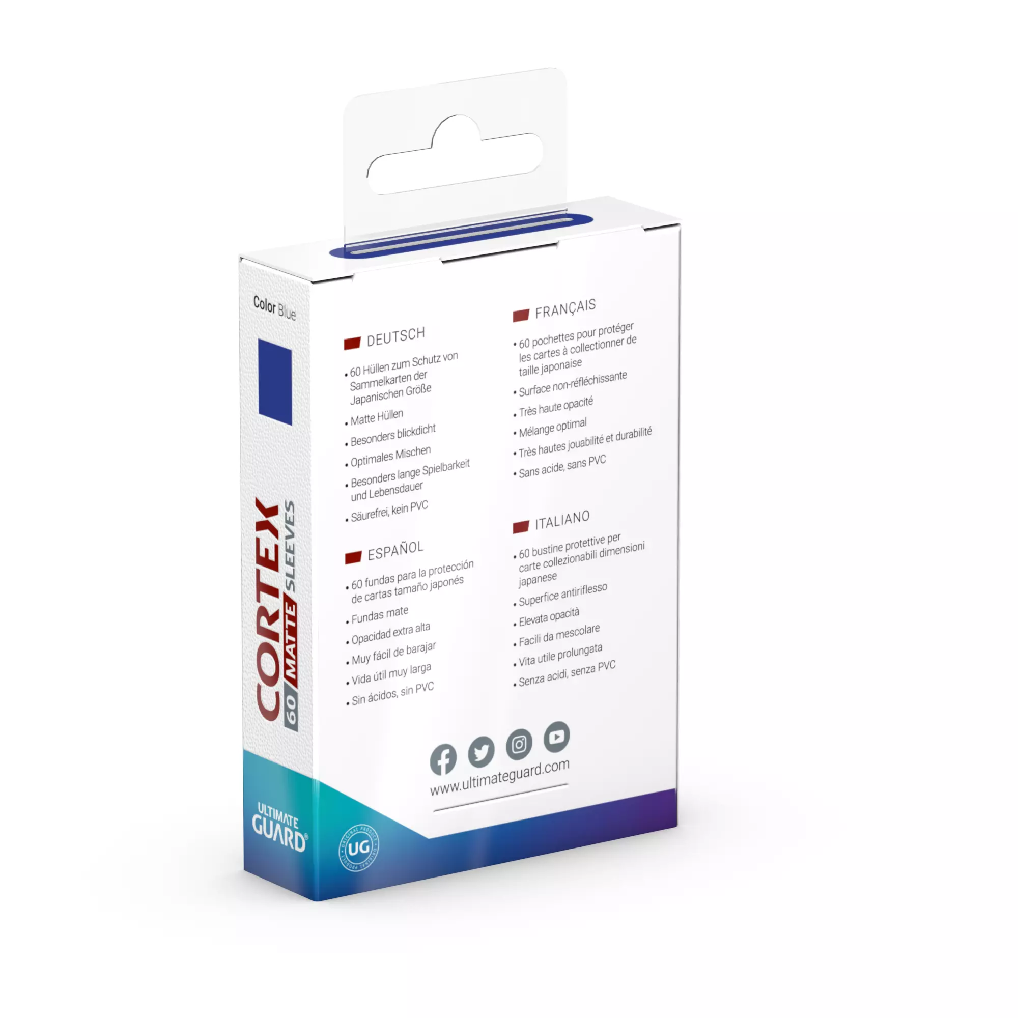 Ultimate Guard: Kartenhüllen Cortex Matte Blau japanisch (60) Ultimate Guard: Kartenhüllen Cortex Matte Blau japanisch (60)