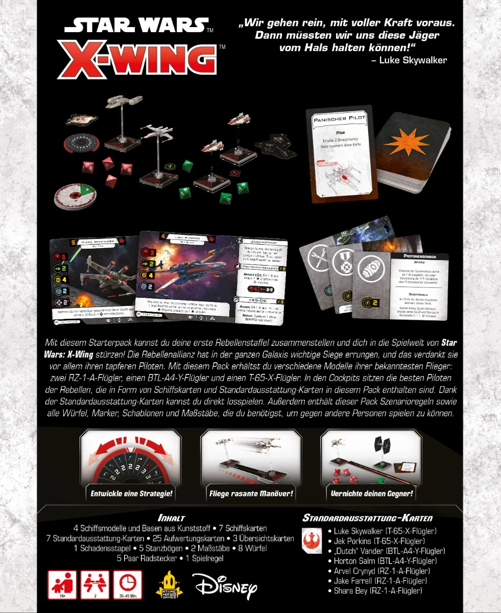 Star Wars: X-Wing 2.Ed. - Rebellenallianz Staffel-Starterpack