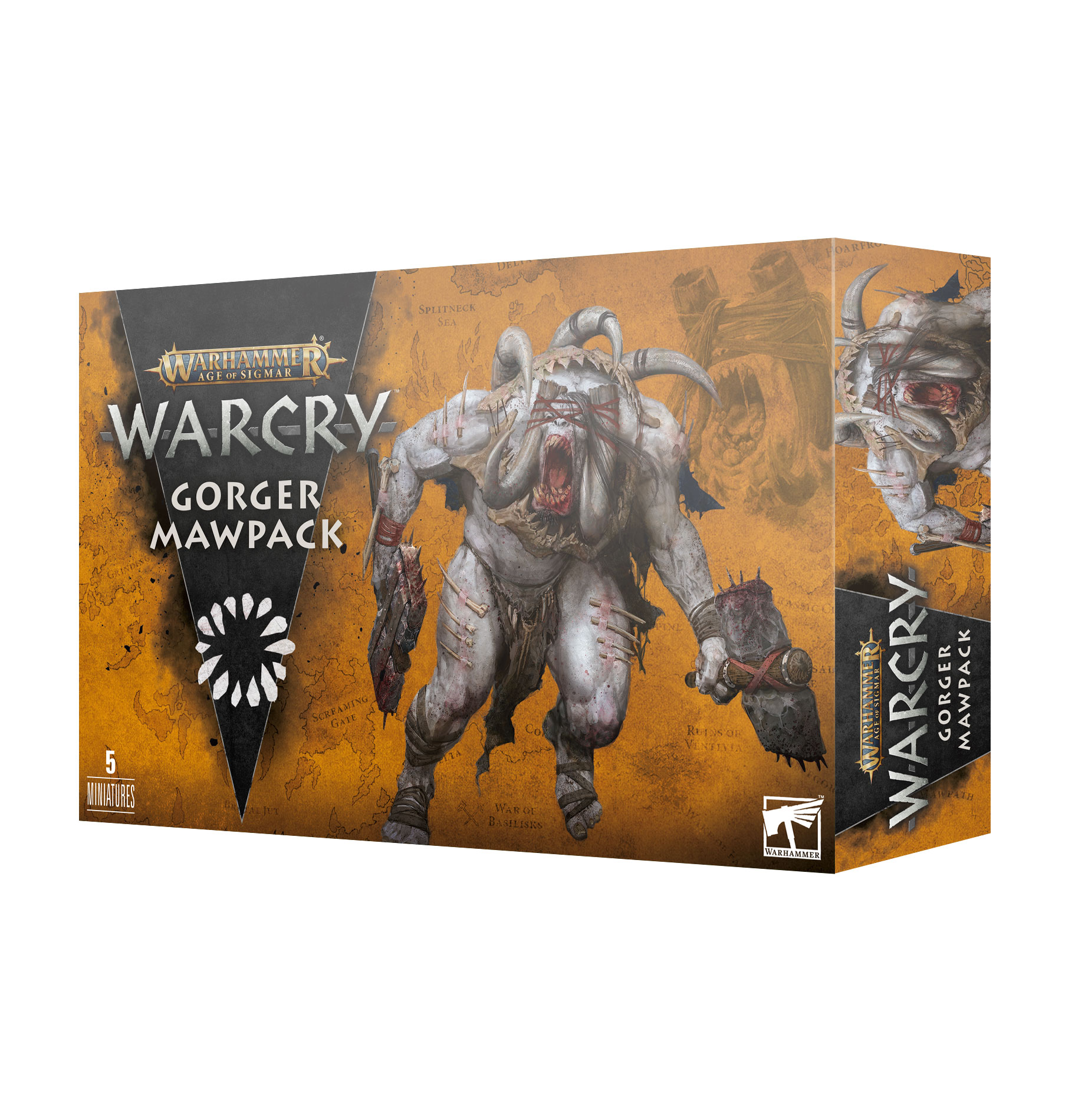 Wargame, Gorger Mawpack, Ork/Monster, Miniatur, Warhammer Age of Sigmar