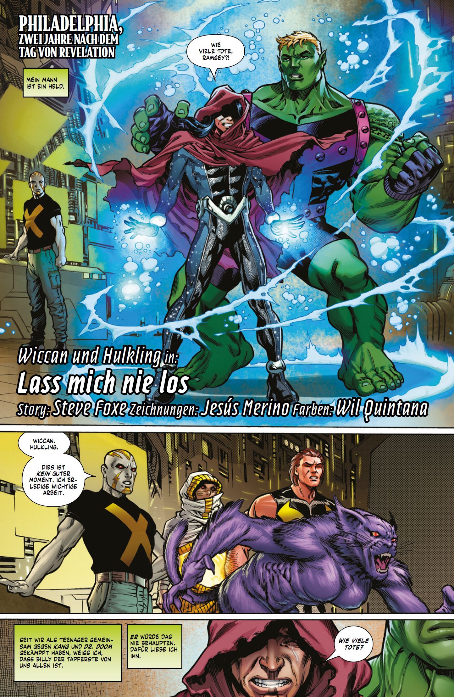 X-Men: Age of Revelation Bd.3 (von 3) Comic, Superhelden, grüne Haut, riesig, Kreatur