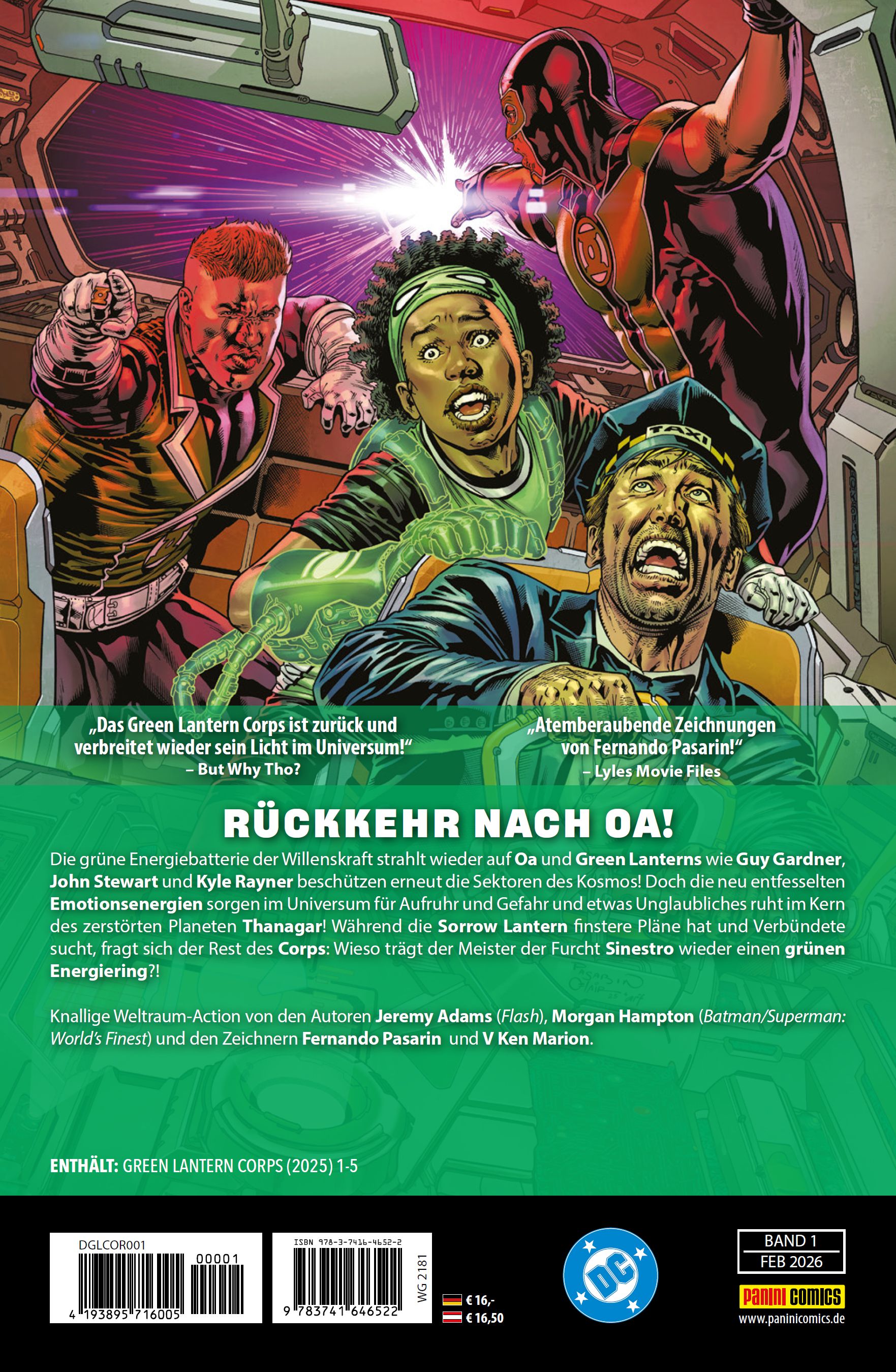 Green Lantern Corps Bd.1: Neue Welten Werbung, Plakat, Erwachsener, Mann, Person