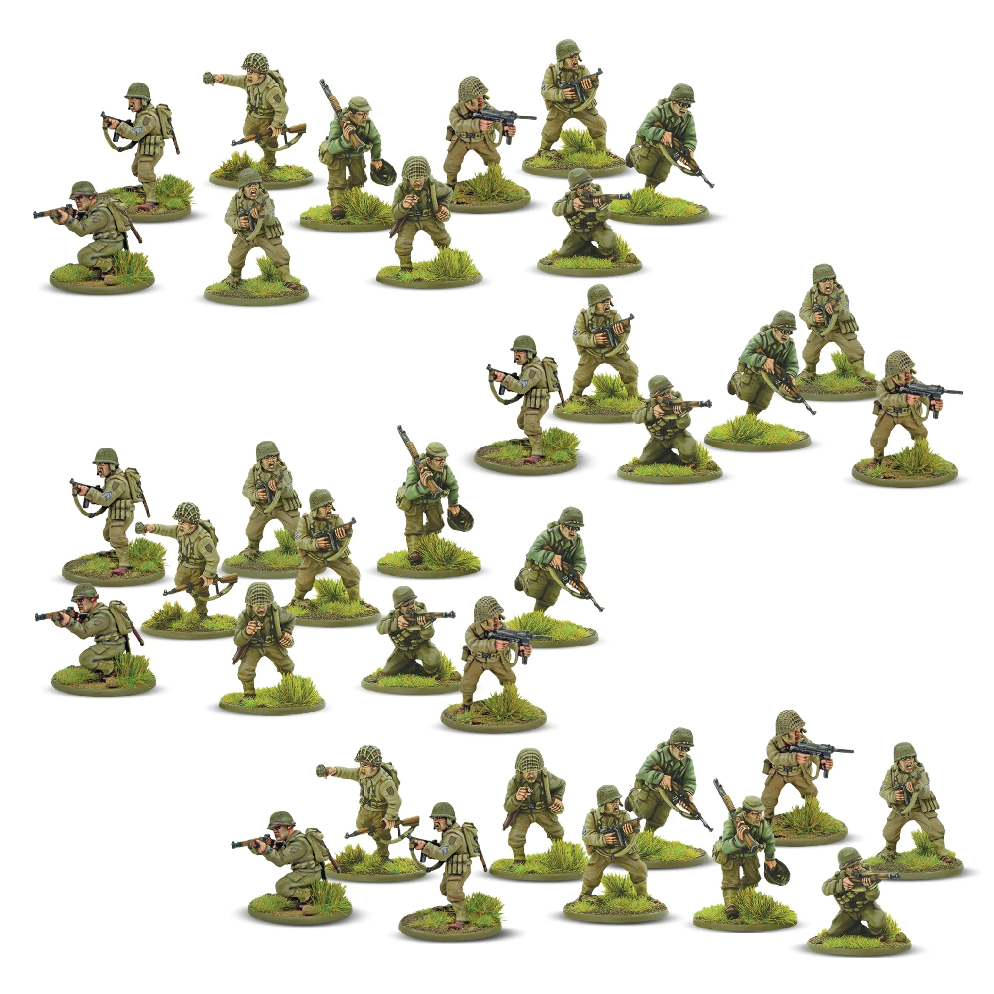 Bolt Action: US - Stars and Stripes US starter army Miniatur-Soldaten, WWII-Truppen, Militärfiguren, Soldaten-Minaturen, Figuren auf Bases