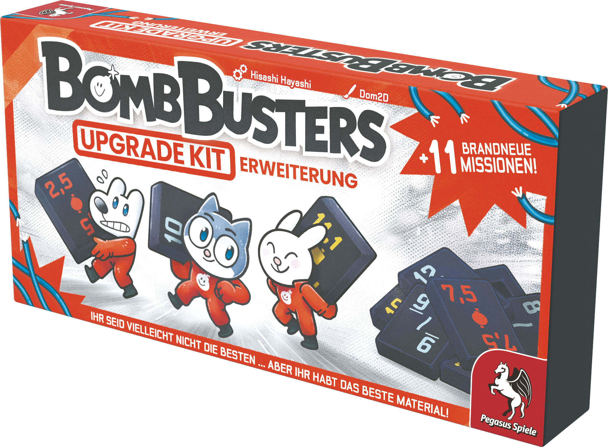 Brettspiel-Erweiterung, Upgrade-Kit, Spielkarten, Bomb Busters, 11 Missionen