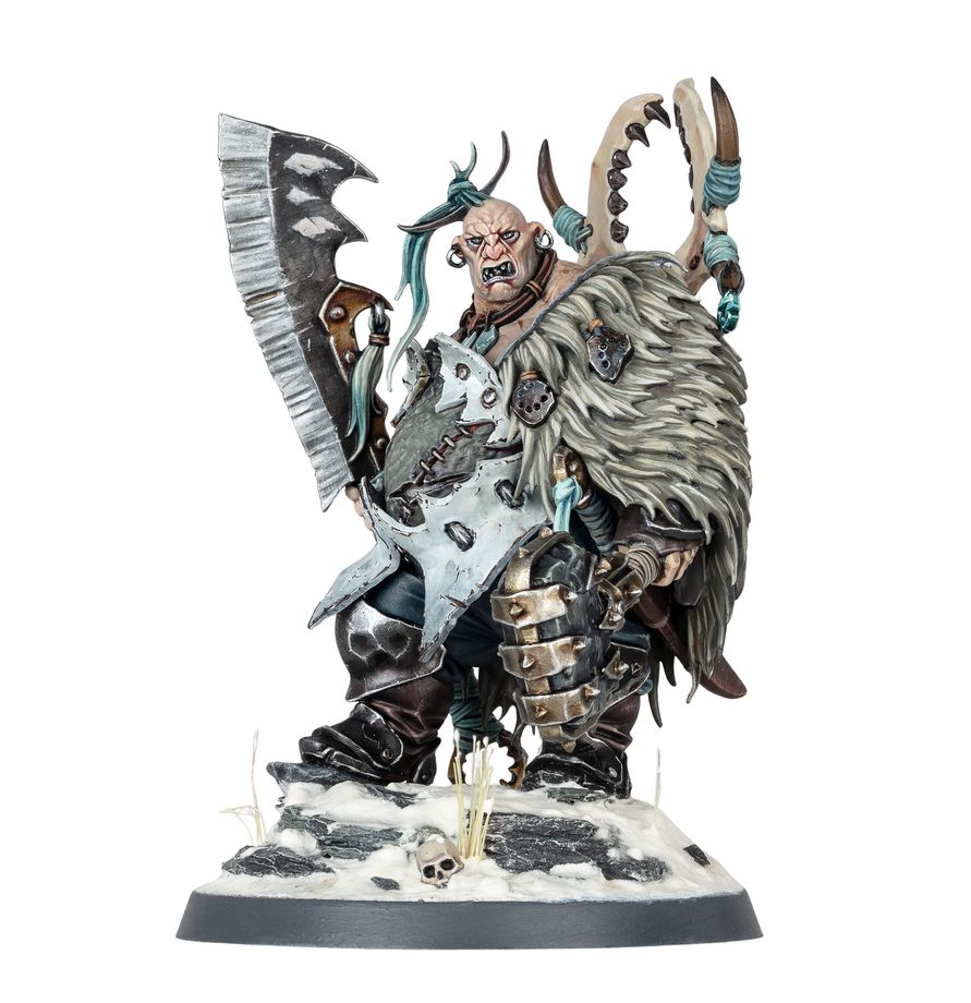 warrior, orc, fantasy figure, armor, battle axe