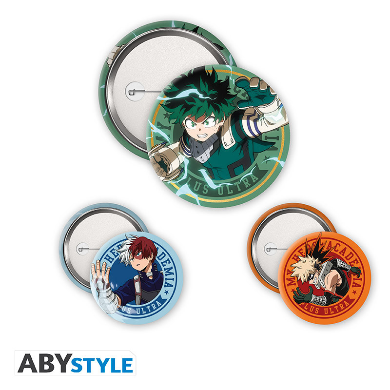 My Hero Academia: Button Set Midoriya, Bakugo & Todoroki