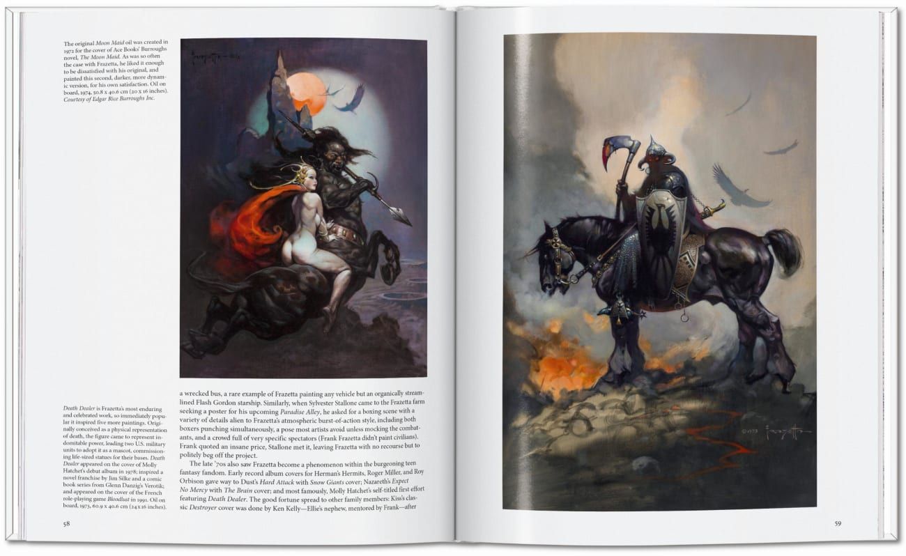 Frazetta Rittfigur, Krieger, Ritter, Pferd, Waffe/Armbrust