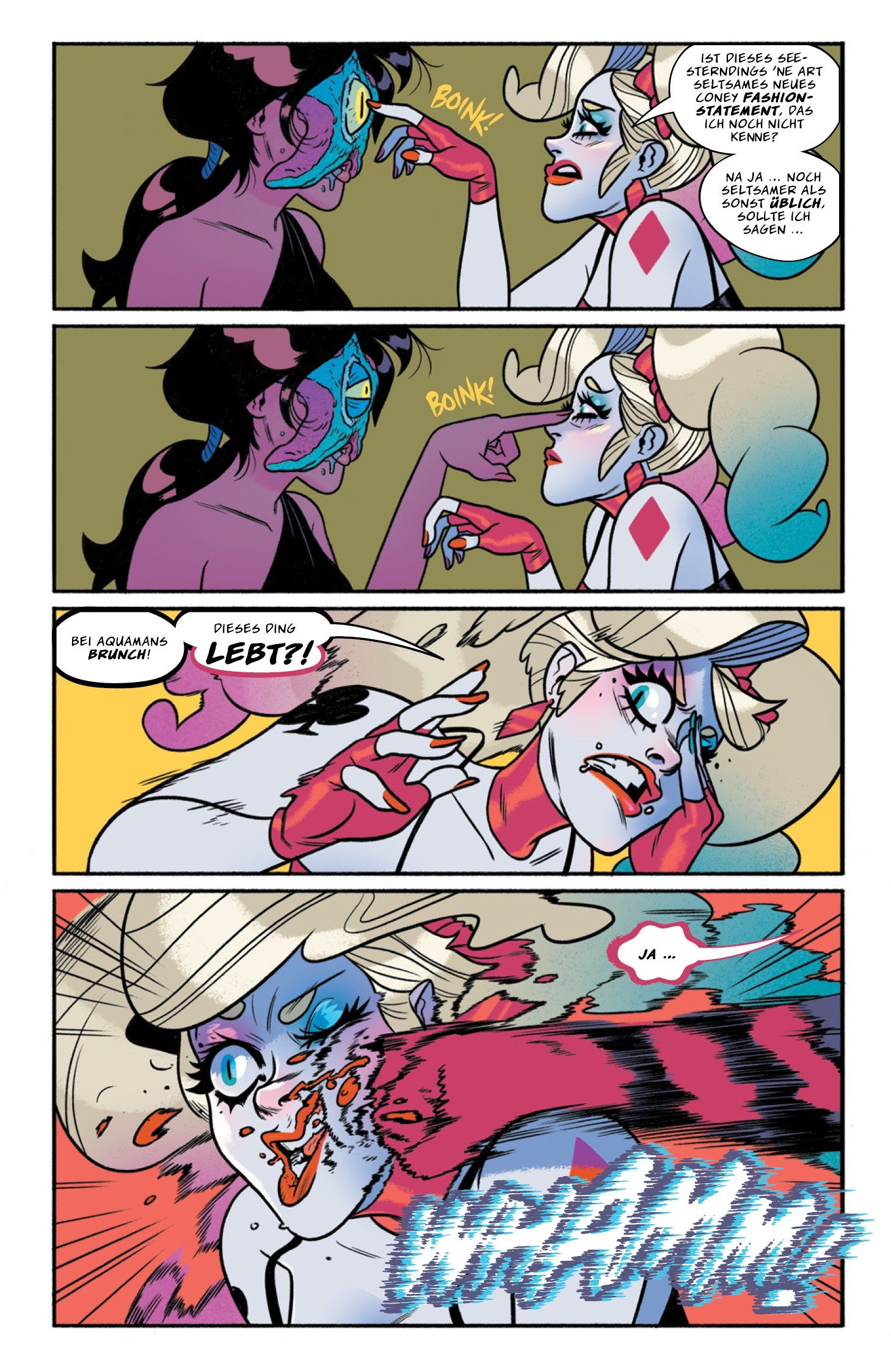 Harley Quinn: Harley zerlegt das DC-Universum Comic, Panel, Artwork, Bunt, Sprechblasen