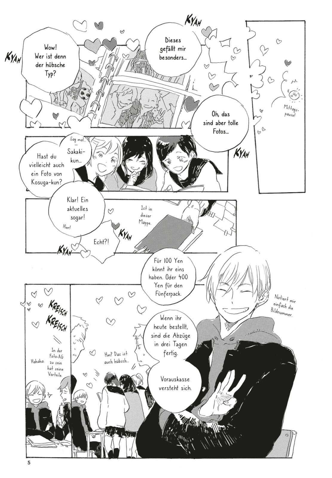 Manga, Comic, Schwarz-Weiß, Freizeit, Gruppenszene