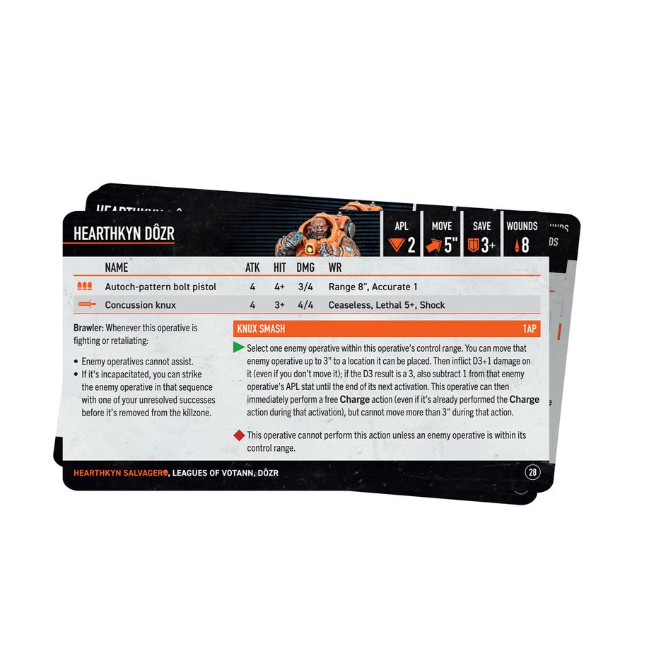 Warhammer 40k: Kill Team - Datacards Hearthkyn Salvagers engl. Warhammer 40k: Kill Team - Datacards Hearthkyn Salvagers engl.