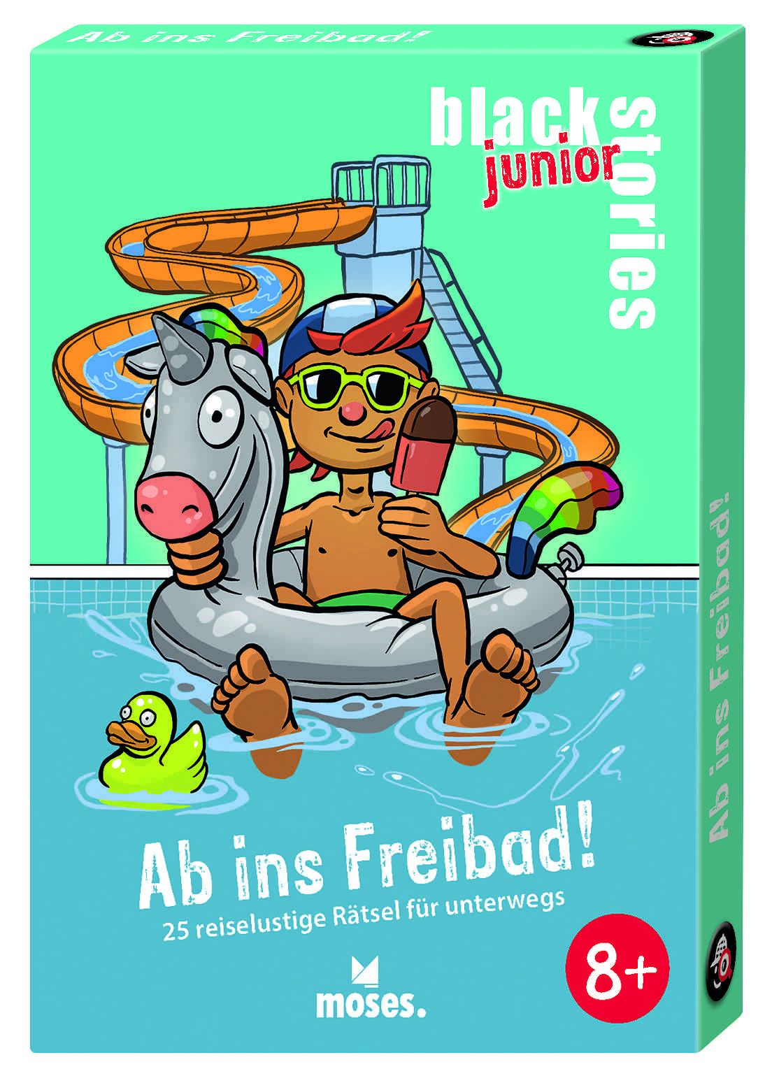 Schwimmring, Schwimmbecken, Rutschturm, Eis am Stiel, Kinderdesign