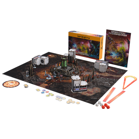 Infinity: Nomads - Operation Mazebreaker Two Player Introductory Battle Pack Brettspiel, Brettspiel-Set, Tabletop-Spiel, Spiele-Komponenten, Würfelset