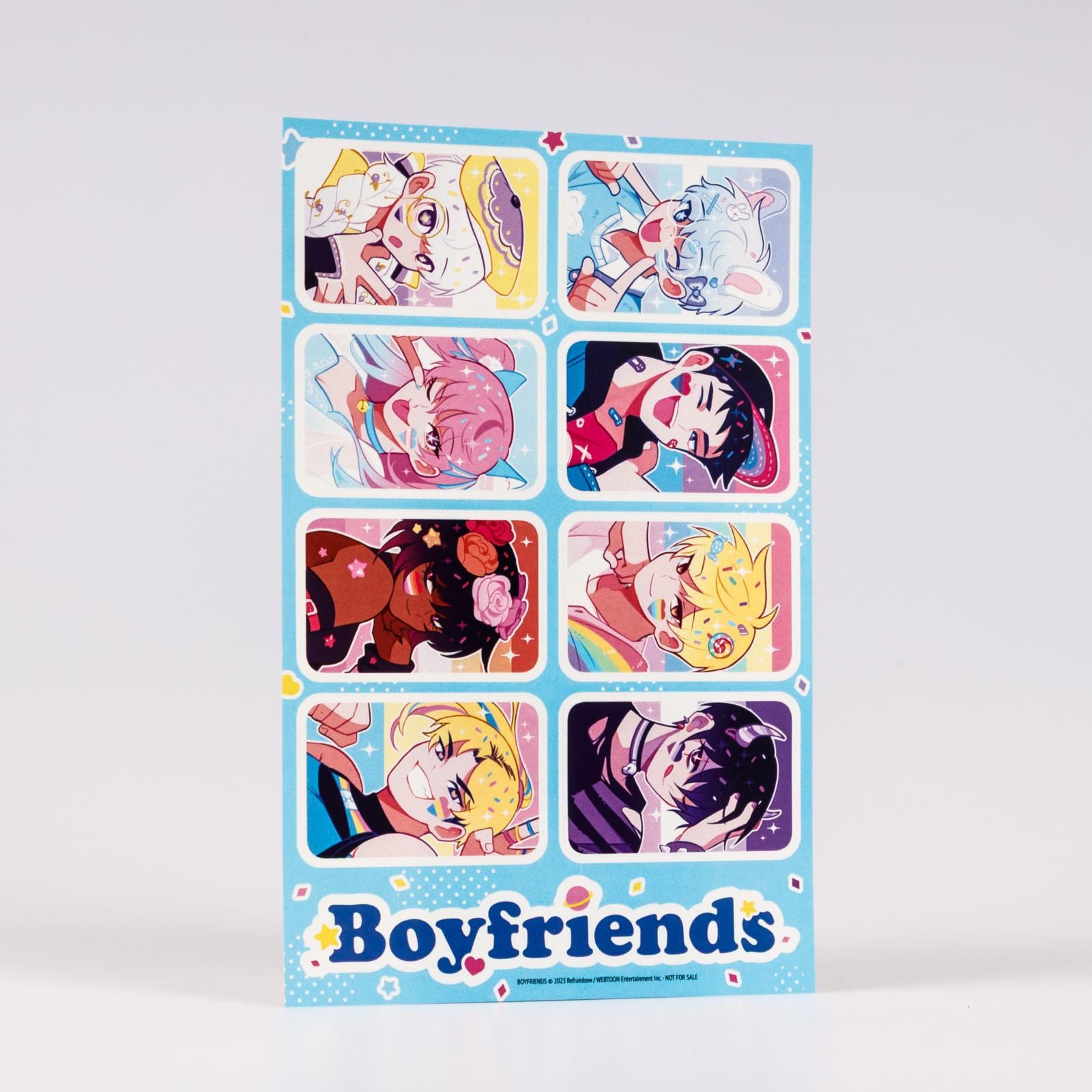 poster, kunstwerk, anime, charakterenkolage, boyfriends