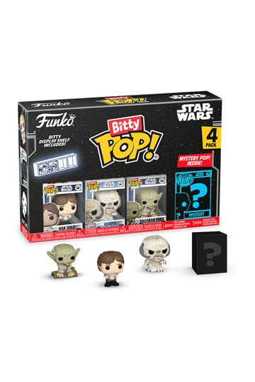 Star Wars: POP Bitty 4er Box (Han Solo/Wampa/Degobah Yoda+Mystery) Star Wars: POP Bitty 4er Box (Han Solo/Wampa/Degobah Yoda+Mystery)