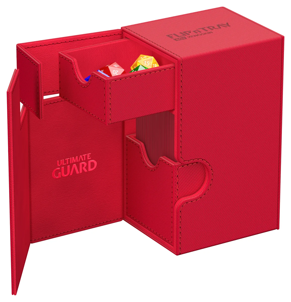 Ultimate Guard: Deckbox Flip'n'Tray 80+ Monocolor Rot