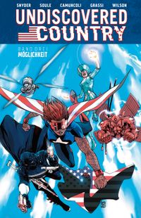 Undiscovered Country Bd.3: Möglichkeit comic, Graphic novel, cover art, blue background, superhero