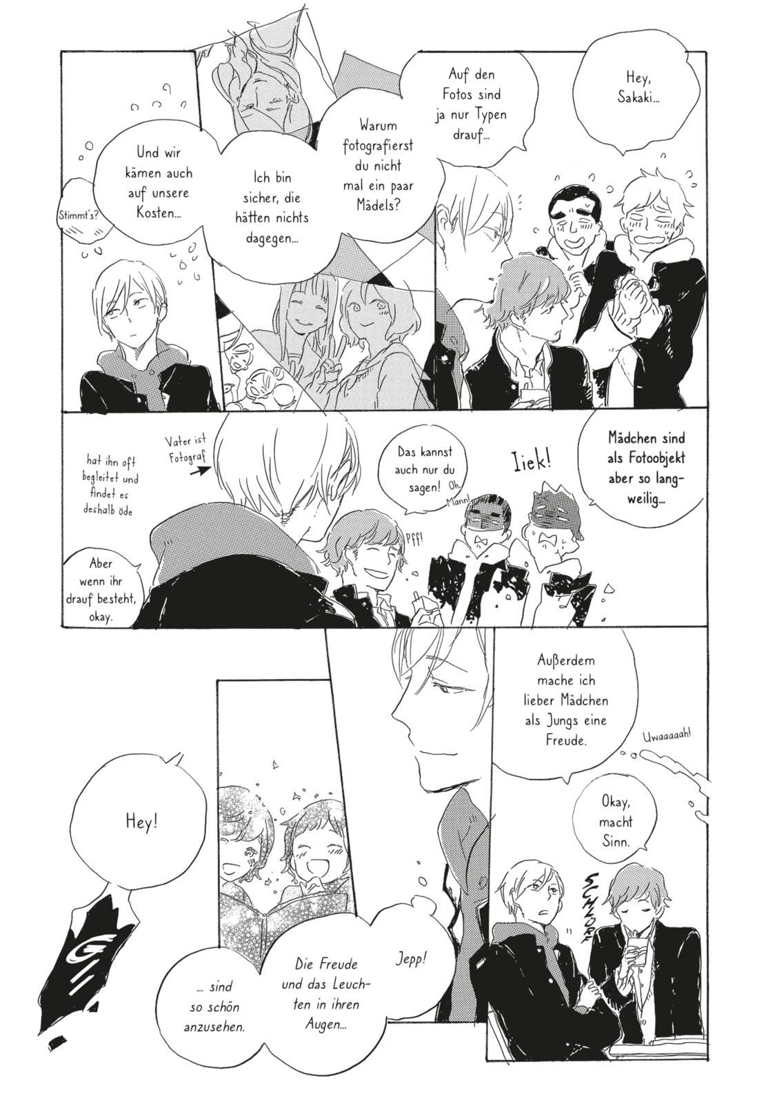 Blitzlicht in der Dunkelheit Manga, Comic, Panel, Schwarzweiß, Szenen