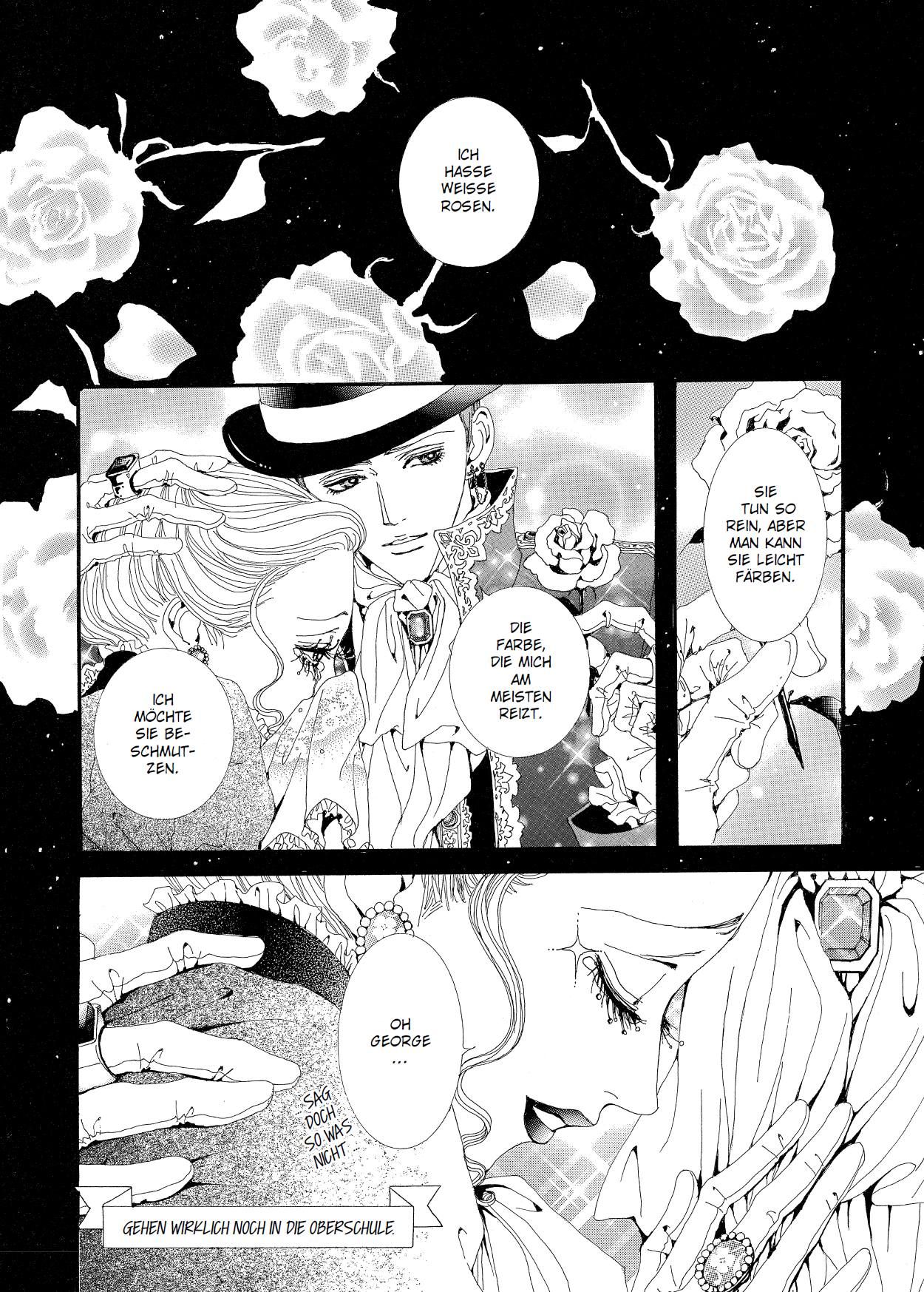 romance, manga, panel, roses, black and white