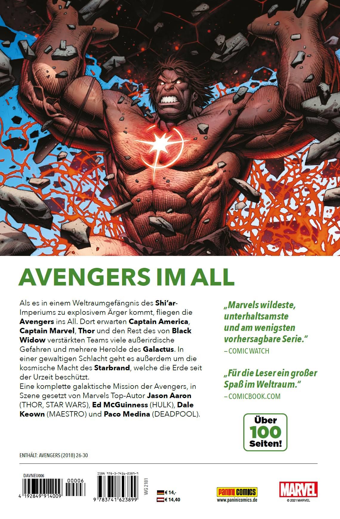 Avengers Bd.6: Ein neuer Starbrand 2020 Superheld, Muskelmann, Comic-Kunst, Leuchtendes Emblem, Rotton