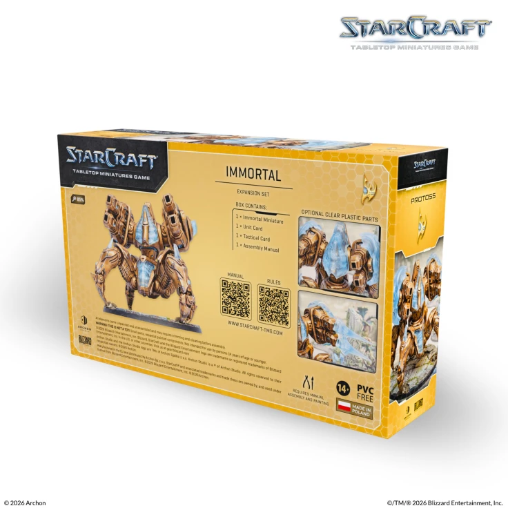 Starcraft TMG: Protoss - Immortal immortal, expansion set, tabletop miniatures, board game, starcraft