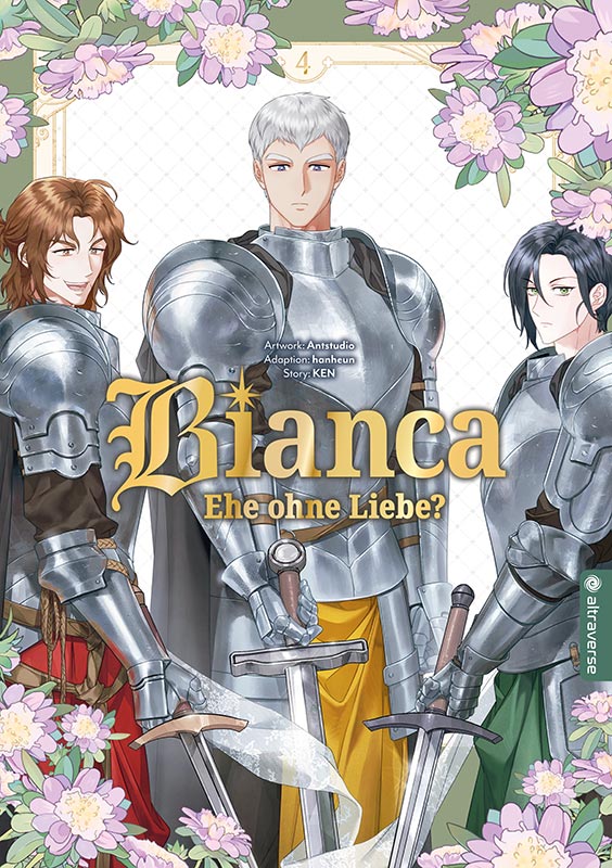 Bianca - Ehe ohne Liebe Bd.4 medieval armor, knight, sword, armor suit, floral frame