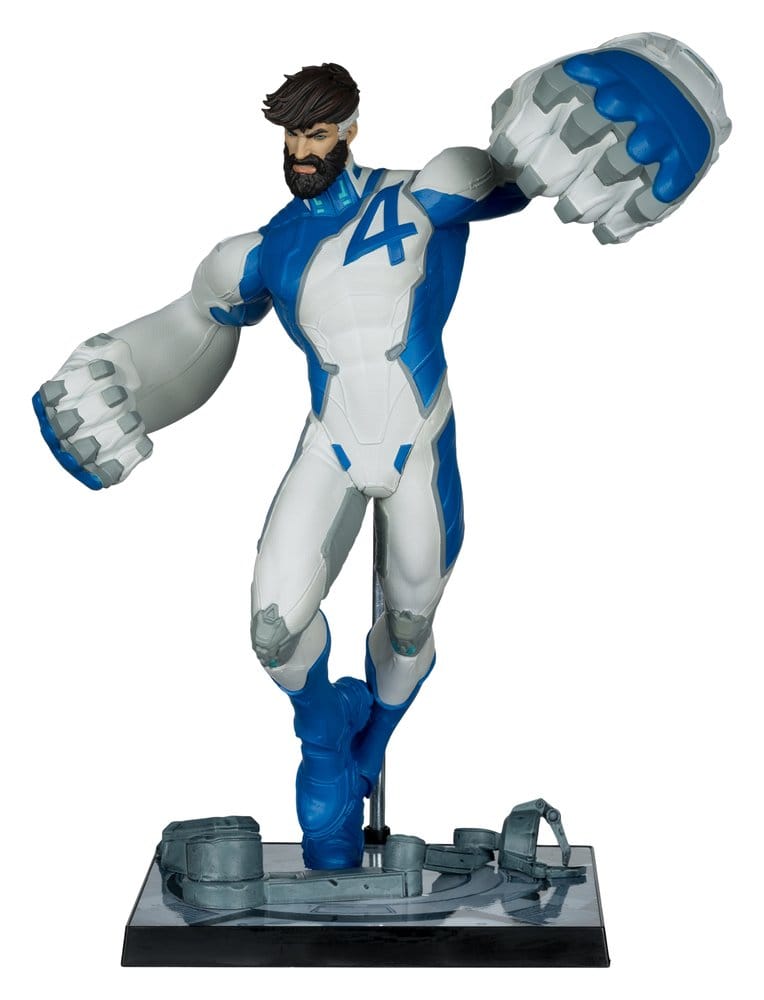 Marvel Rivals Collection: Statue Mr. Fantastic 26cm (mit Comic) Aktionsfigur, Superheld, Gummi-Hand, Riesige Faust, Standfuß