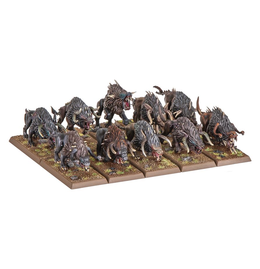 Werwölfe, Miniaturen, Gruppe, Basisbereit, Kampfszene