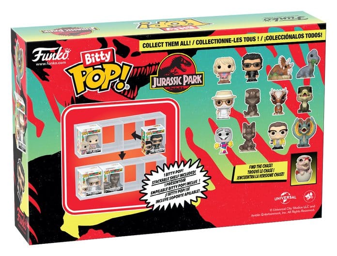 Jurassic Park: POP Bitty 4er Set John Hammond/T-Rex Fossil/Stygimoloch/Velociraptor Funko Pop, Jurassic Park, Bitty Pop, Figuren, Sammelset