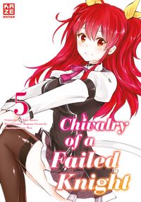 Chivalry of a Failed Knight Bd.5 Manga, Mädchen, rote Haare, Overknee-Socken, pinkes Band