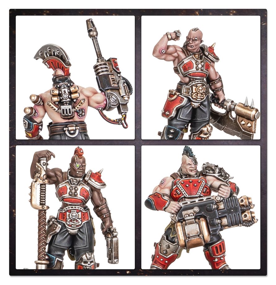 Necromunda: Goliath Forge Bosses & Sumpkrocs Warrior, Miniatures, Orc, Golem, Hammer