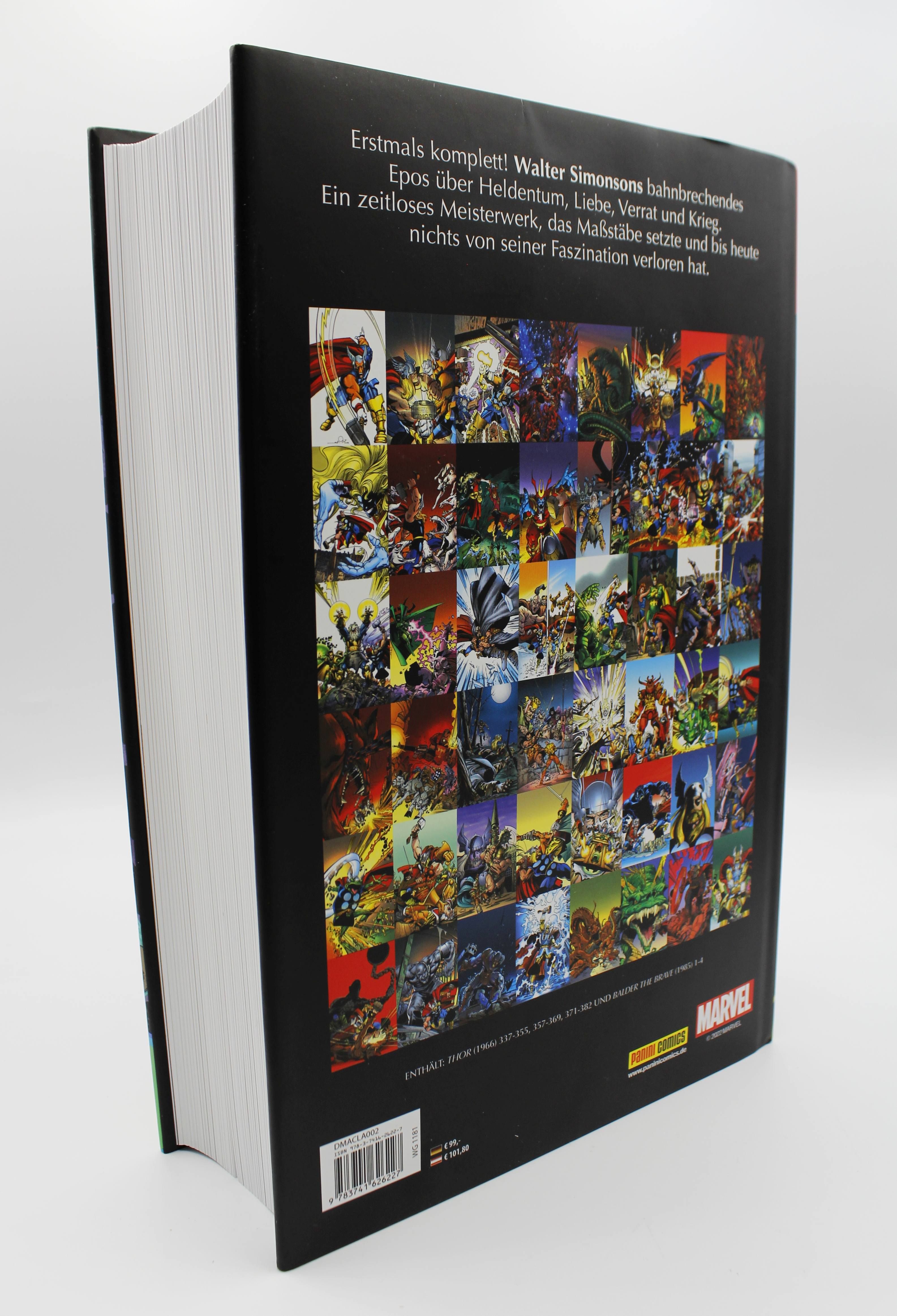 Comicbuch, Marvel, Hardcover, Bunter Collage, Glänzende Rückseite