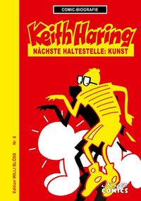 Cartoonfigur, Mumienfigur, gelber Charakter, roter Hintergrund, Comic