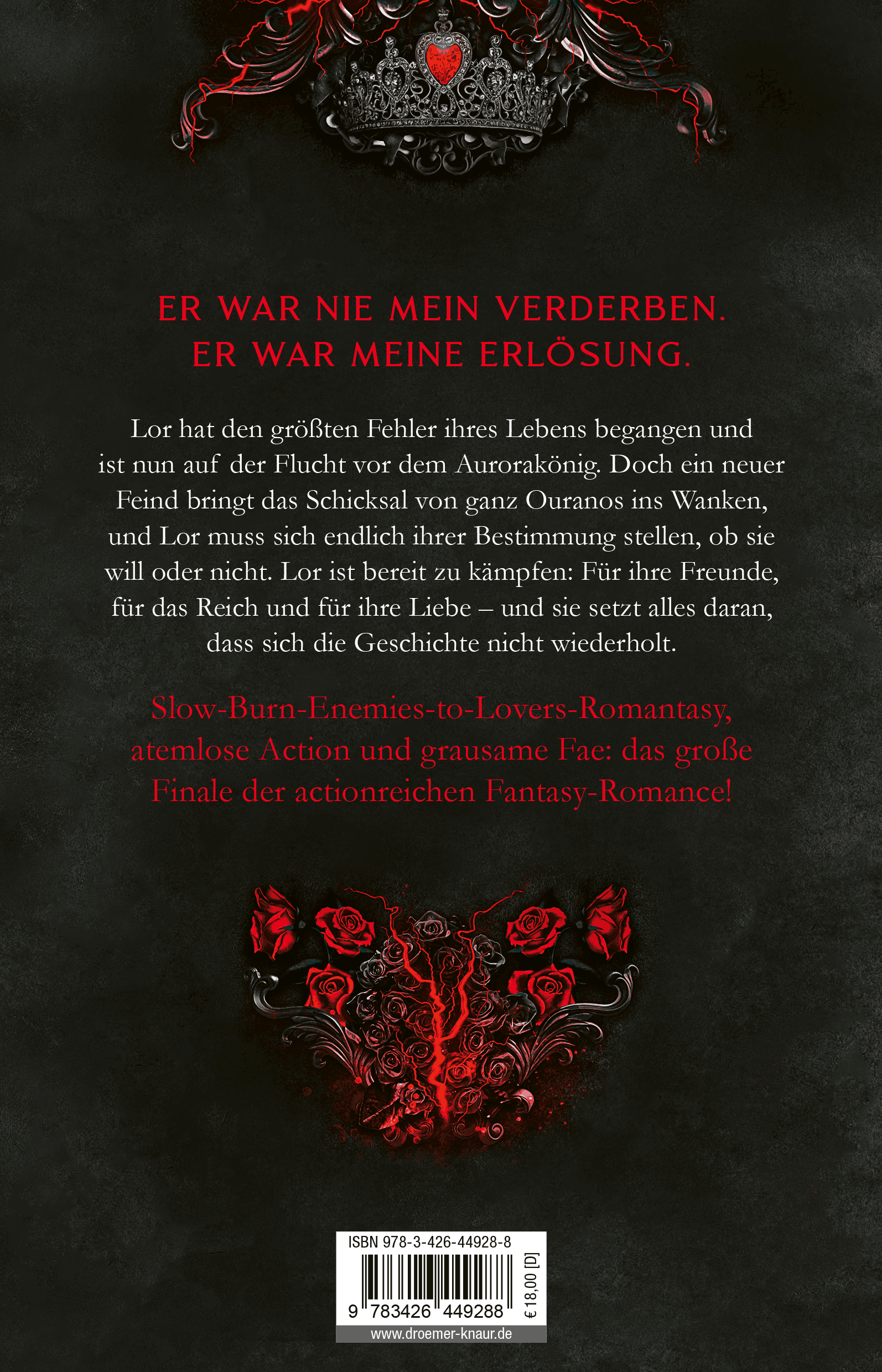 Buchrücken, Romantik, Fantasy, Rosenmuster, Baroque