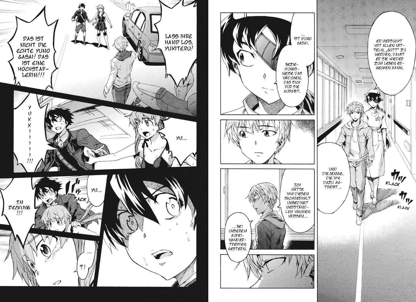 Mirai Nikki Bd.5 New Edition Manga, Kampf, Schüler, Auto, Verfolgung