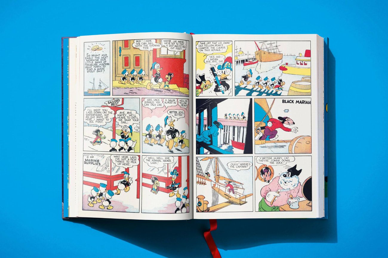 Carls Barks Library Donald Duck Vol.1: 1942-1950 comic, offenes Buch, seiten, cartoon, schiff