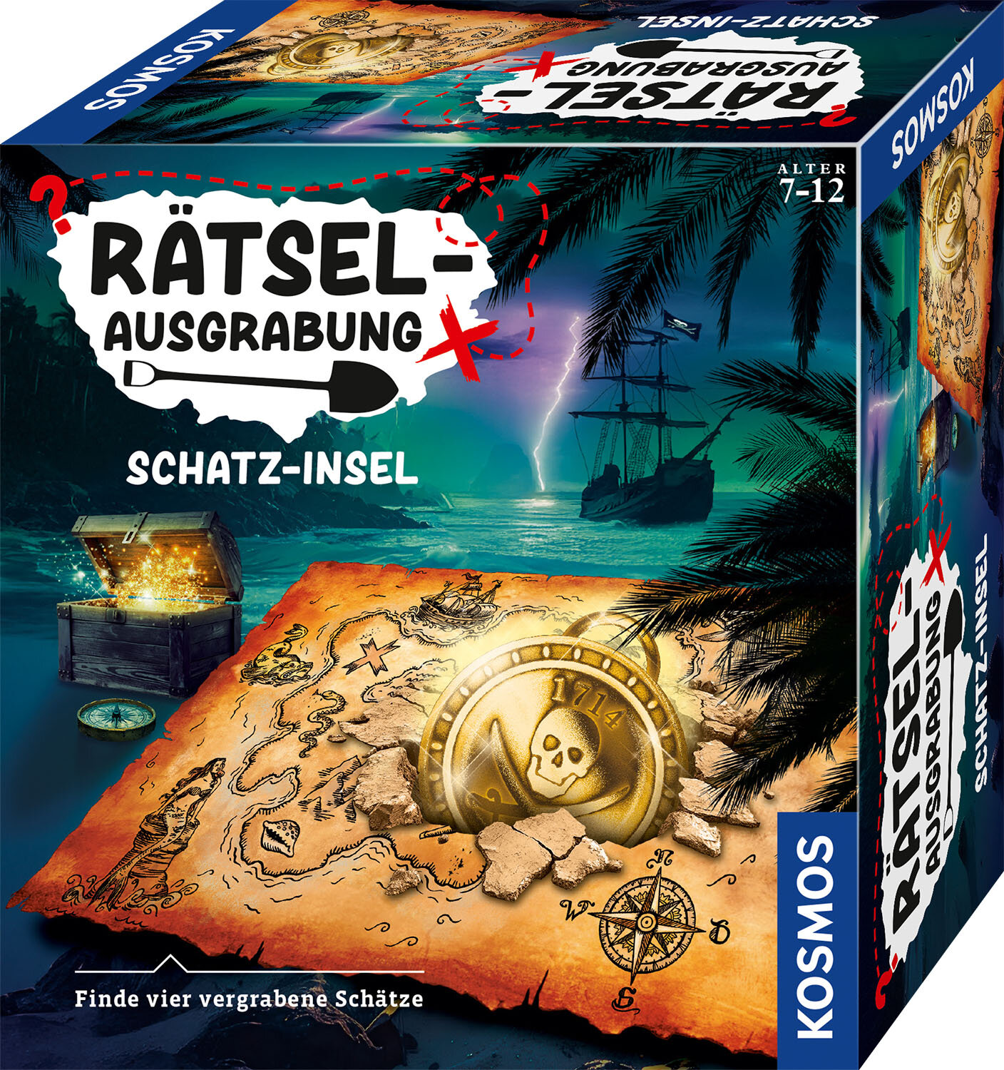 Rätsel Ausgrabung - Schatzinsel Schatzkarte, Schatzsuche, Piratenbox, Karte, Schatz