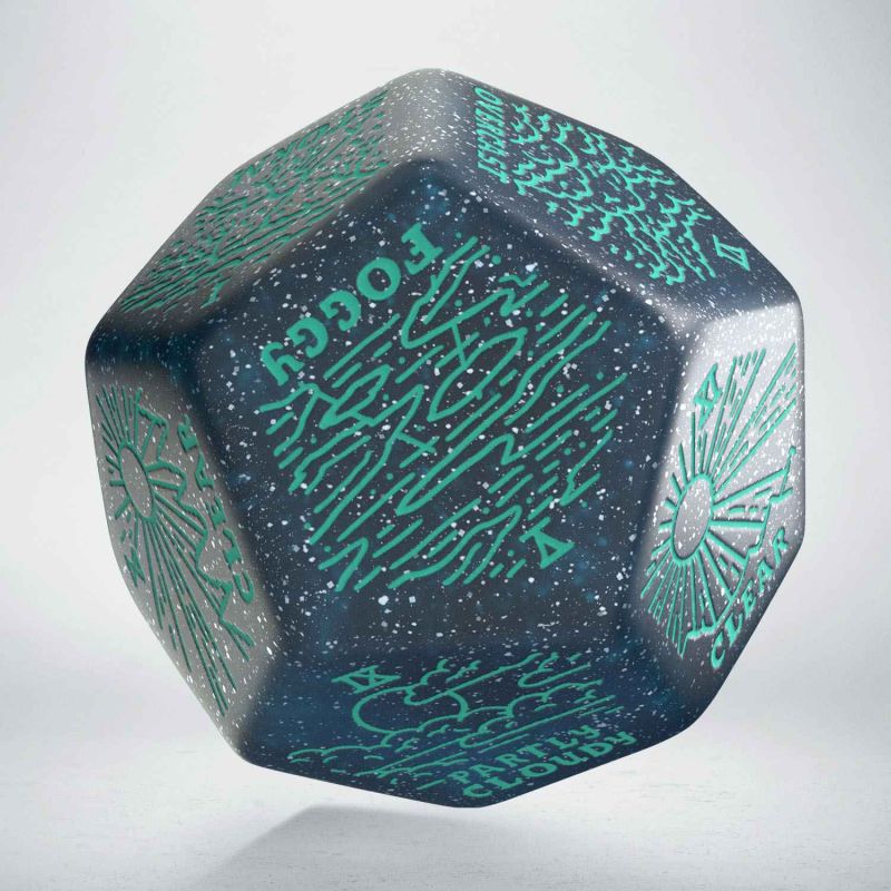 Weather Generator Die: Blue & Turquise foam, fidget, würfel, würfelspiel, gaming