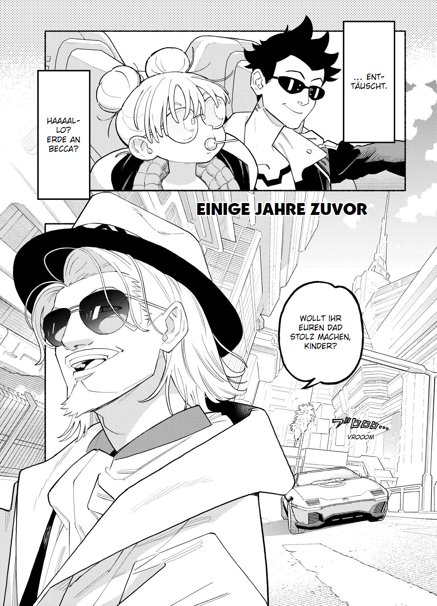 manga, Panel, Auto, Sonnenbrille, Hut