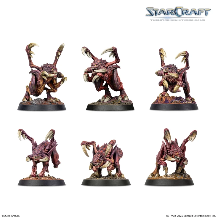 Starcraft TMG: Zerg - Starter Set Miniatur, Dämon, Monster, Spielzeugfigur, Standfuß
