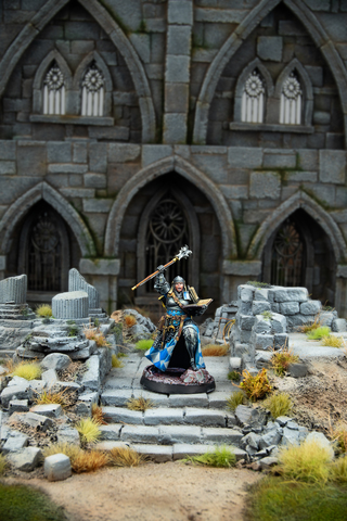 Warcrow: Feudom - Instructor miniature, figurine, warrior, fantasy, ruins