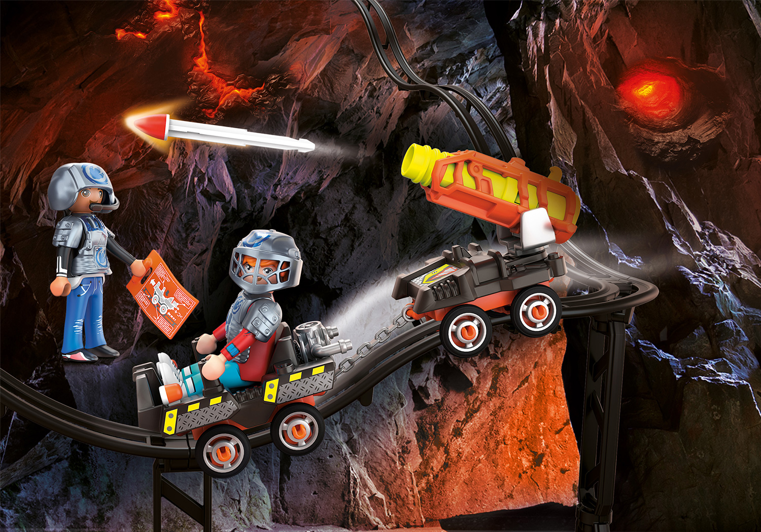Playmobil: Dino Rise - Dino Mine Raketenkart
