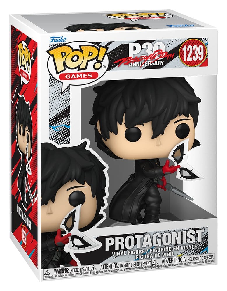 Persona 3: POP Protagonist (Ren) (1239) Funko Pop, Vinylfigur, Dark Gothic, Sammeln, Samurai Klinge
