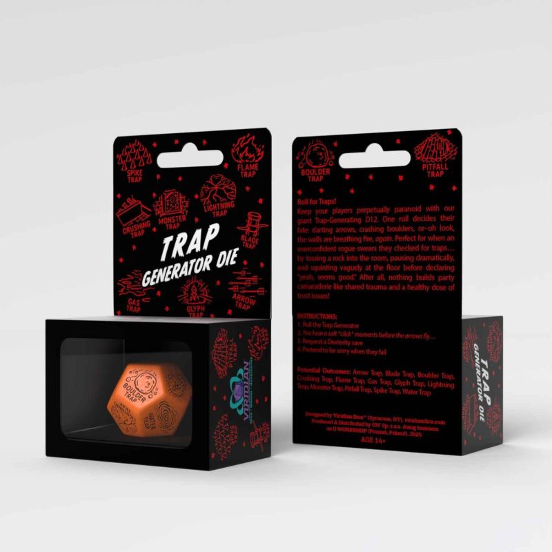 würfel, orangener würfel, gaming zubehör, falle generieren würfel, verpackung