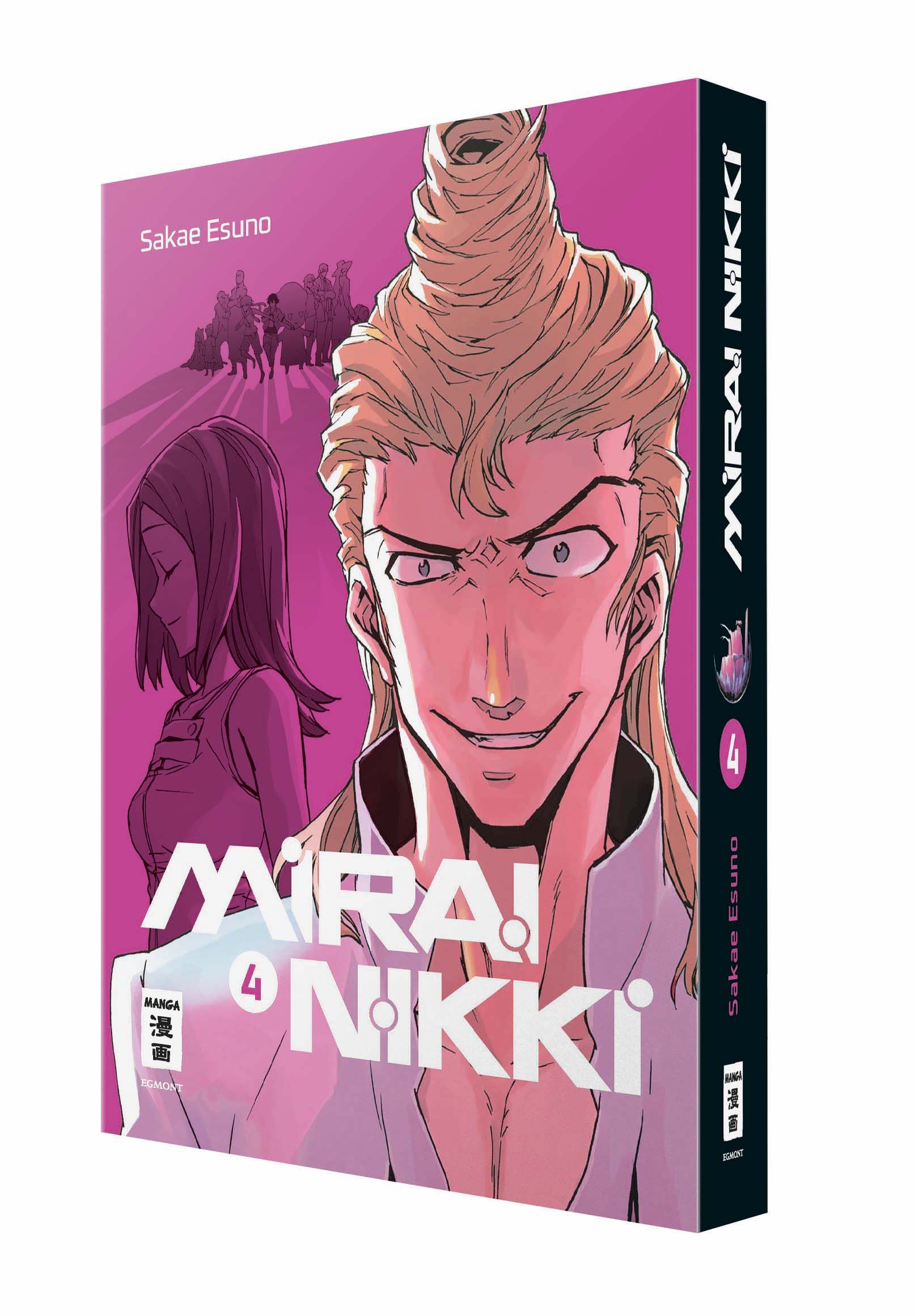 Mirai Nikki Bd.4 New Edition Manga-Volume, Cover-Art, Blau-Pink, Gesamtbild, Comic