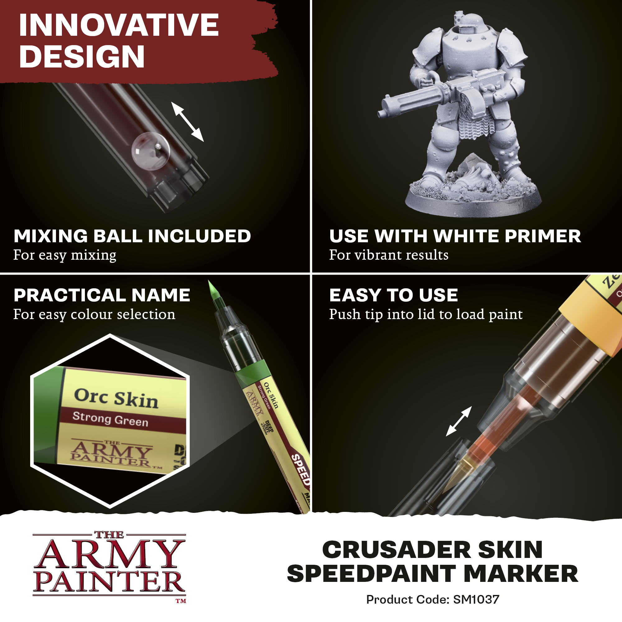 Army Painter: Speedpaint Marker - Crusader Skin crusader, skin, speedpaint, marker, armypainter